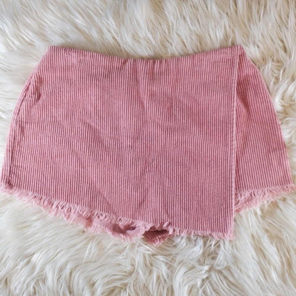 Pink corduroy skirt